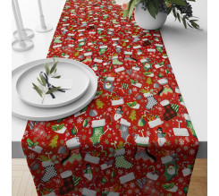 Ervi bavlněný běhoun na stůl - Vánoční ponožky