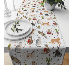 Ervi bavlněný běhoun na stůl - veselé koťátka
