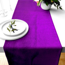 Ervi dekorační sametový běhoun na stůl Rasel fialový