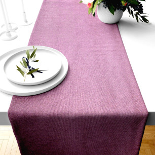 Ervi dekorační sametový běhoun na stůl Rasel růžový