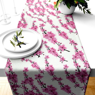 Ervi bavlněný běhoun na stůl - květy sakury