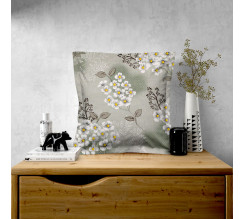Ervi povlak na polštář bavlněný  s lemem bílé květinky