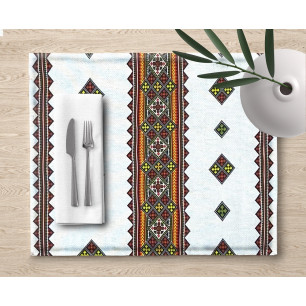 Ervi bavlněné prostírání na stůl - tradyční výšivka Etno print