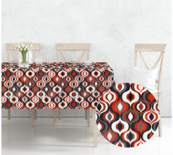 Ervi dekorační ubrus na stůl obdélníkový/čtvercový -DGT červený