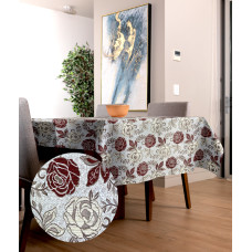 Ervi gobelínový ubrus na stůl obdélníkový/čtvercový - Tafta růže bordo