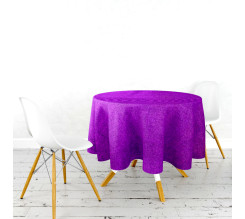 Ervi dekorační sametový ubrus na stůl kulatý/oválný - Rasel fialový