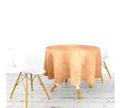 Ervi dekorační sametový ubrus na stůl kulatý/oválný - Rasel zlatý
