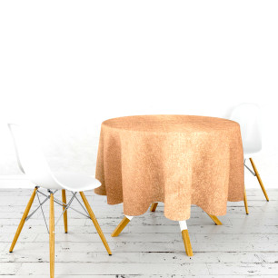 Ervi dekorační sametový ubrus na stůl kulatý/oválný - Rasel zlatý