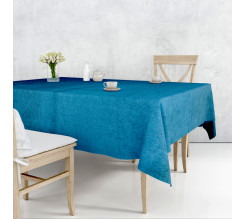 Ervi dekorační sametový ubrus na stůl obdélníkový/čtvercový -Rasel modrý