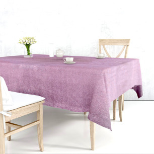 Ervi dekorační sametový ubrus na stůl obdélníkový/čtvercový -Rasel růžový