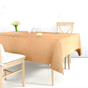 Ervi dekorační sametový ubrus na stůl obdélníkový/čtvercový -Rasel zlatý
