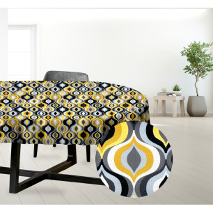 Ervi dekorační ubrus na stůl oválný -DGT žlutý