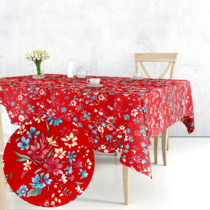 Ervi bavlněný ubrus na stůl obdélníkový/čtvercový - Květinová louka