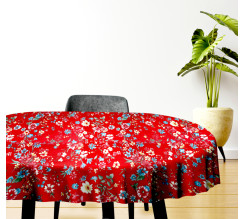Ervi bavlněný ubrus na stůl oválný - Květinová louka