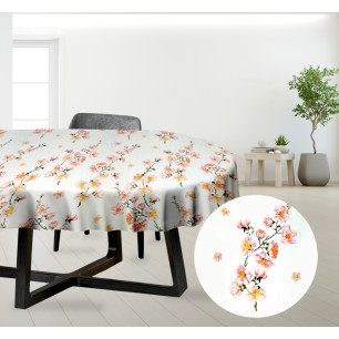 Ervi bavlněný ubrus na stůl oválný - květ jabloně