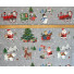 Ervi bavlněný ubrus na stůl obdélníkový/čtvercový - Vánoční vzor- šedý