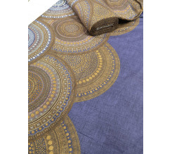 Ervi bavlna š.240 cm - designový vzor na modrém č.11740-3, metráž