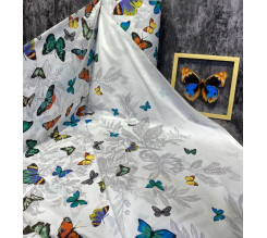 Ervi bavlna š.240 cm - barevné motýlcí 127-1, metráž