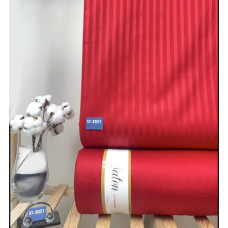 Ervi bavlna satén š.240 cm hladký nebo pruhovaný červený, metráž