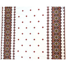 Ervi bavla š.150 cm - tradiční výšivka - červená print, metráž