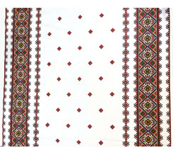 Ervi bavla š.150 cm - tradiční výšivka - červená print, metráž