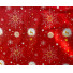 Ervi bavlněný závěs - Vánoční vzor červený