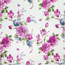 Ervi bavlna  š.240 cm - květy fialové - 26560-14 metráž
