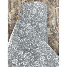 Ervi  bavlna-Krep š.240cm - Květy na šedém č.26550-4, metráž
