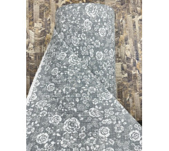 Ervi  bavlna-Krep š.240cm - Květy na šedém č.26550-4, metráž