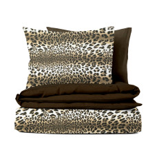 Ervi bavlněné povlečení oboustranné - Leopard /tmavě hnědé