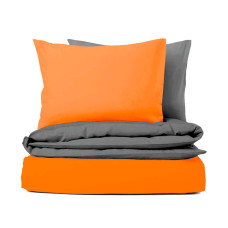 Ervi bavlněné povlečení oboustranné - oranžové/šedé
