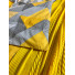 Pletená multifunkční deka-přehoz na postel -žlutá, 220x240 cm