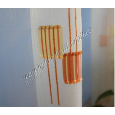 Voálová látka /záclona N0165-09 oranžová_ metráž 