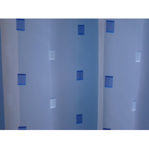 Záclona 1150-07 výška 170cm modré kostky 