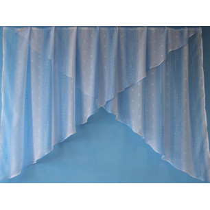 Hotová záclona modrá 960-06, 145x290 cm