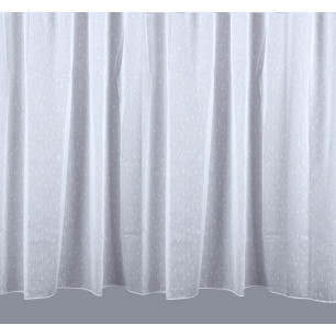 Hotová bílá voálová záclona Rain, výška 160 cm